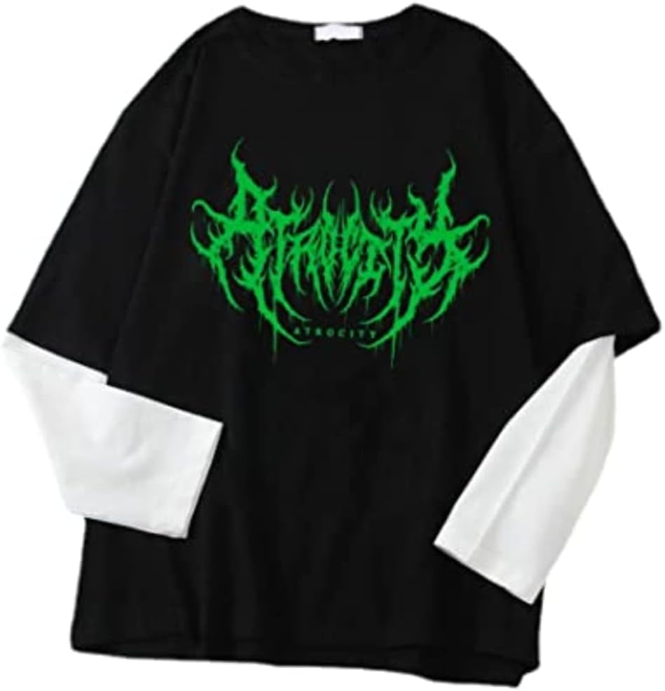 Two-Piece Goth Shirt – Long Sleeve Alt Top