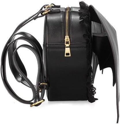 Black Bat Heart Wings Backpack