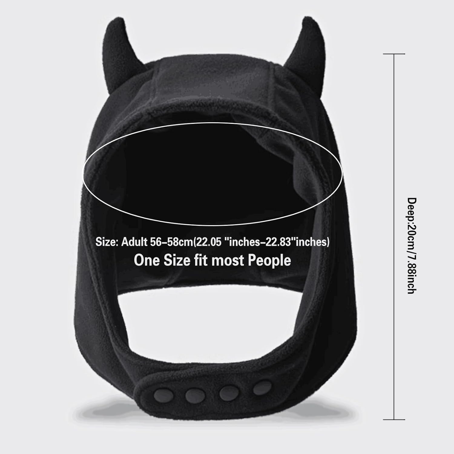 Womens Winter Hat Warm Fleece Y2K Beanies Cute Windproof Devil'S Horn Hats Pullover Fuzzy Beanie Gothic Adjustable Black