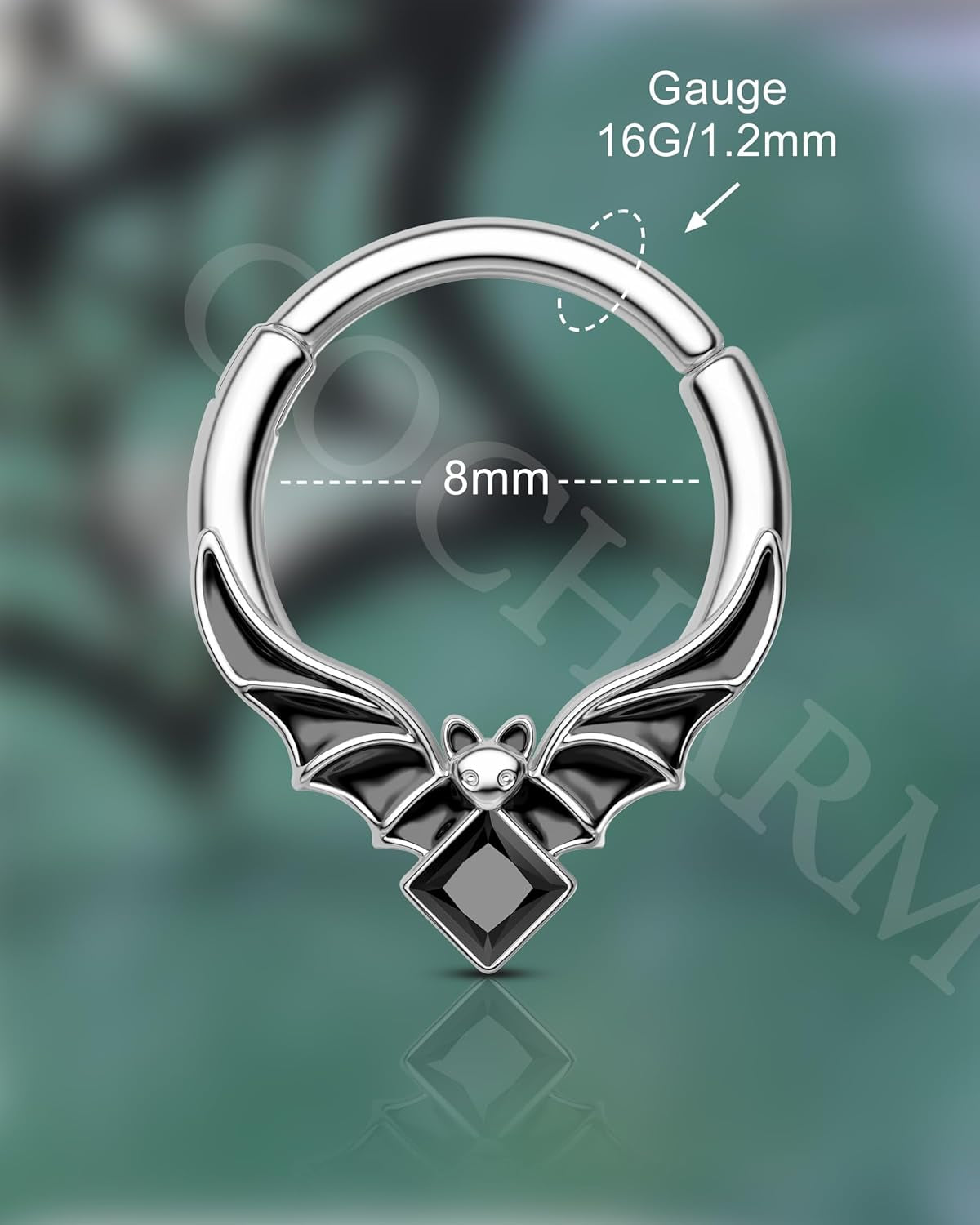 Halloween Septum Rings 16G Bat Septum Jewelry Dainty Helix Daith Earrings for Women Stainless Steel Helix Daith Piercing Jewelry