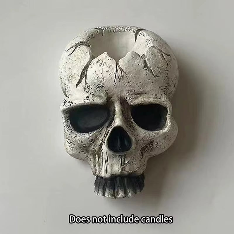 Skull Candle Wall Holder – Gothic Skeleton Candlestick Decor