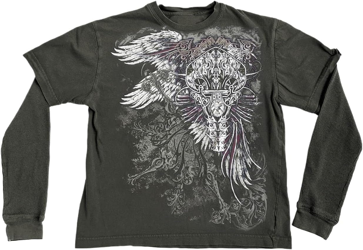 Two-Piece Goth Shirt – Long Sleeve Alt Top