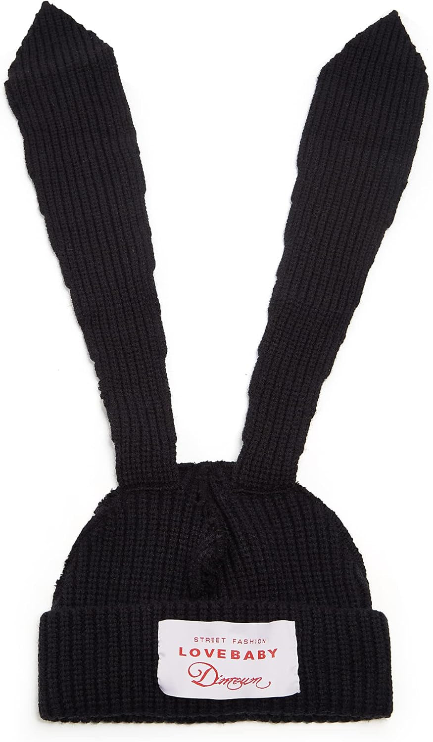 Knit Beanie Hats Cute Bunny Long Ears Funny Hat Fluffy Winter Cap Warm Knit Rabbit Crochet Skull Cap Outdoor Slouchy Hat