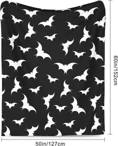 🦇 Gothic Bat Pattern Throw Blanket