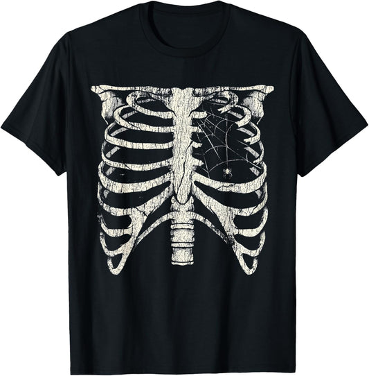 Skeleton Rib Cage Horror Alt Goth Halloween Costume Gothic T-Shirt Noctura