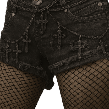 Gothic Cross Waist Chain Belt - Noctura