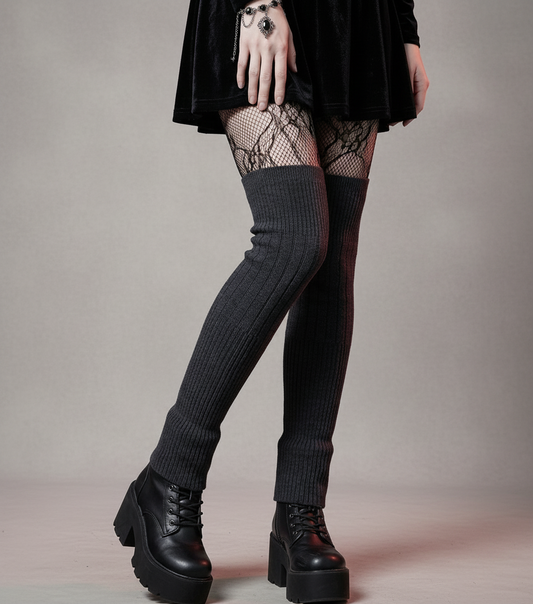 Thick Cashmere Knee Warmers – Gothic Thermal Leg Sleeves