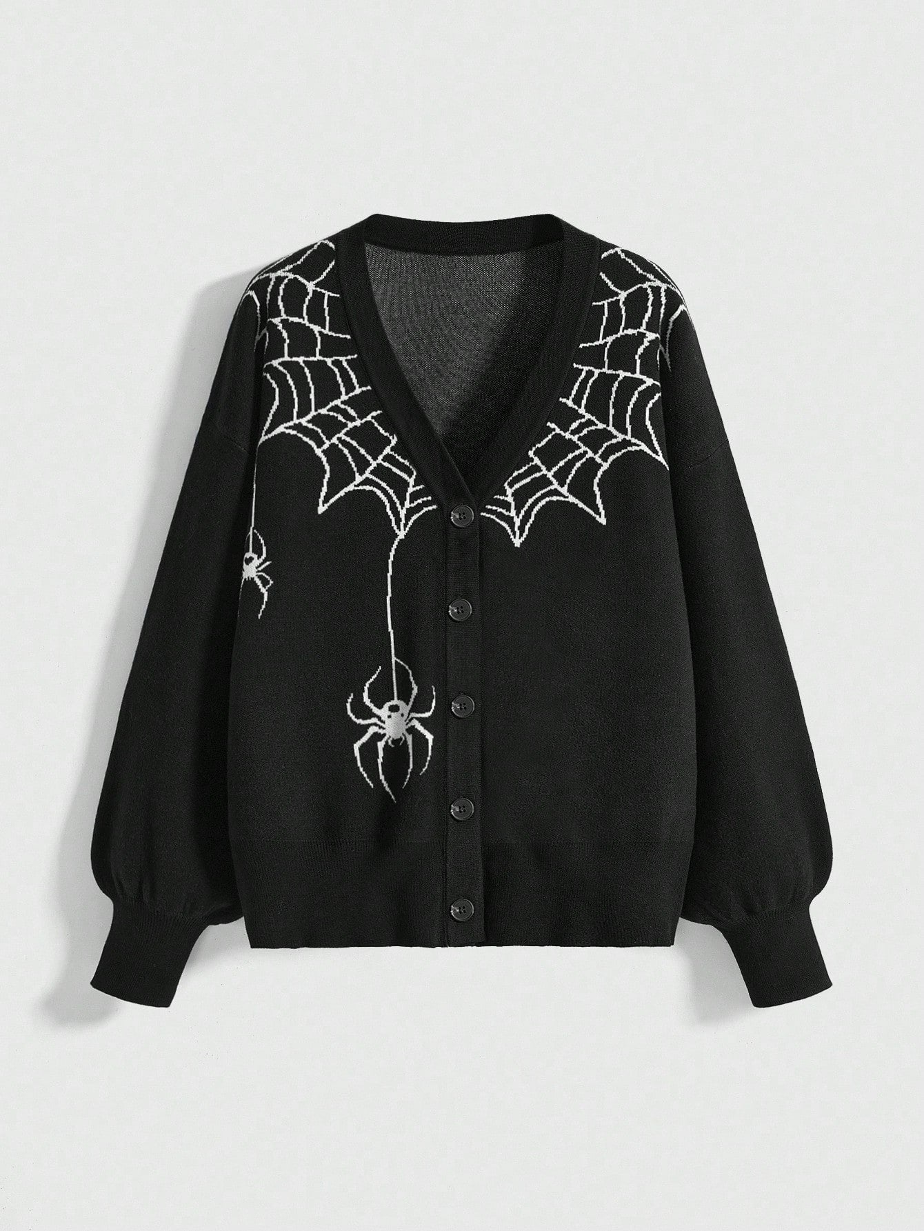 Spider Web Jacquard Cardigan - Noctura