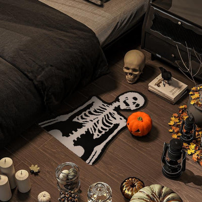 Spooky Skull Bath Rug – Gothic Lair Edition ☠️🖤 - Noctura