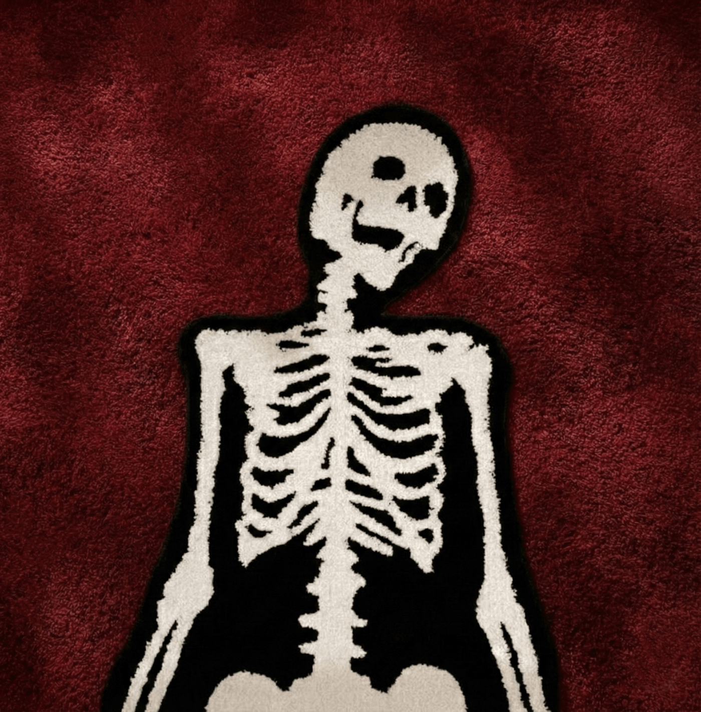 Spooky Skull Bath Rug – Gothic Lair Edition ☠️🖤 - Noctura