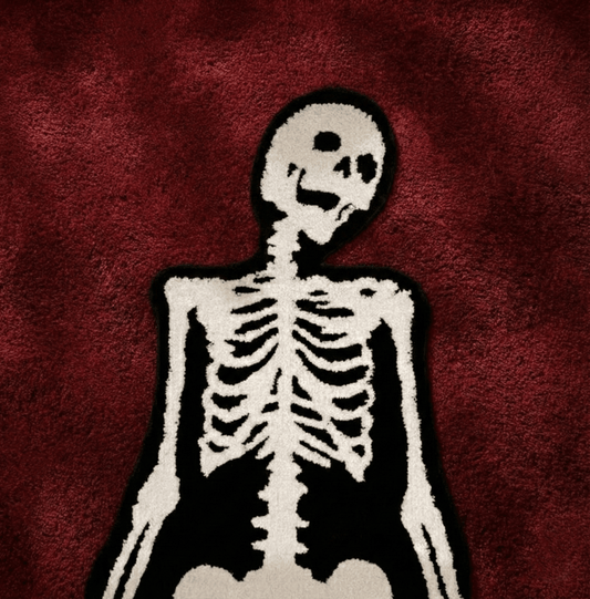 Spooky Skull Bath Rug – Gothic Lair Edition ☠️🖤 - Noctura