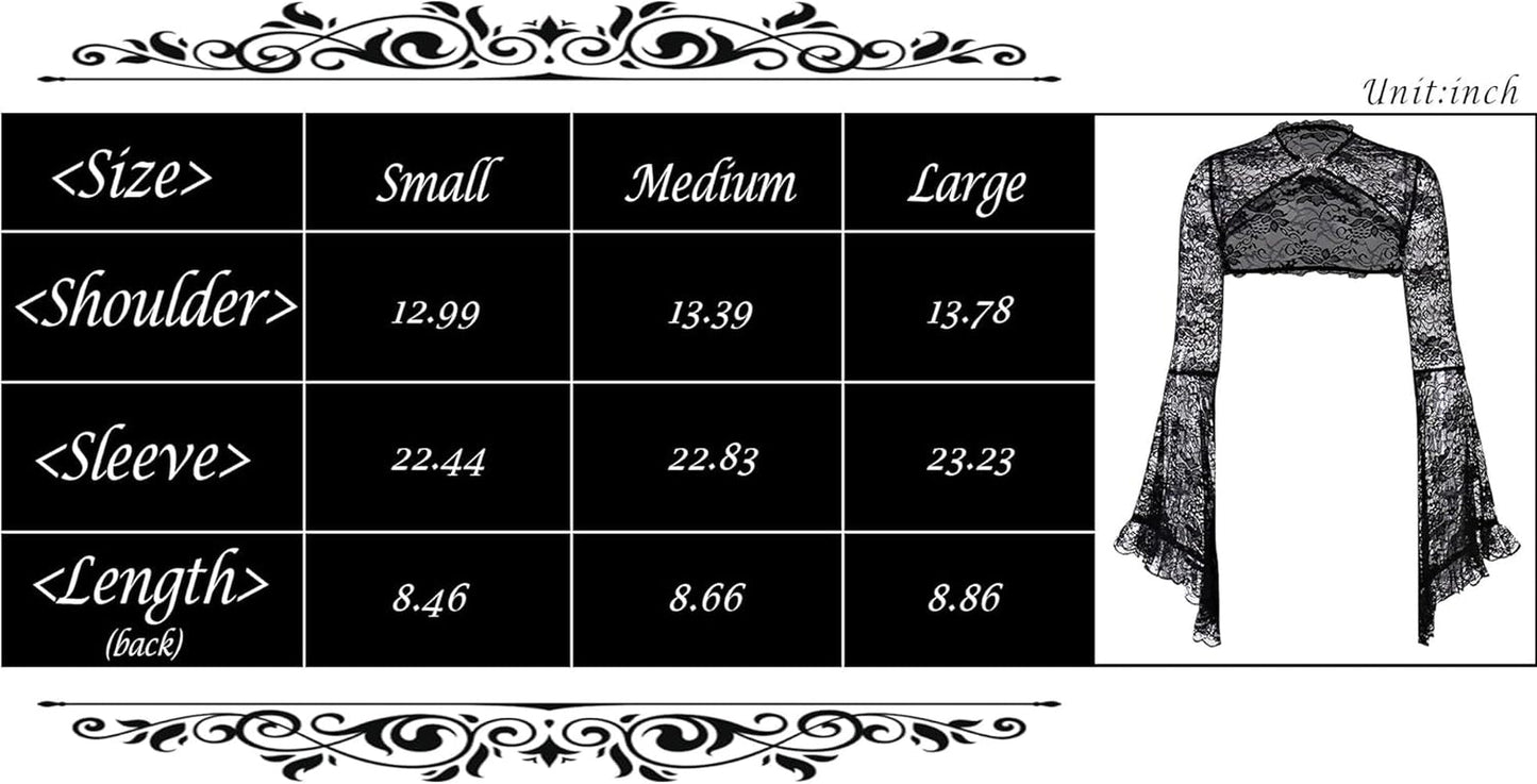 Victorian Lace Bolero – Shrug - Noctura